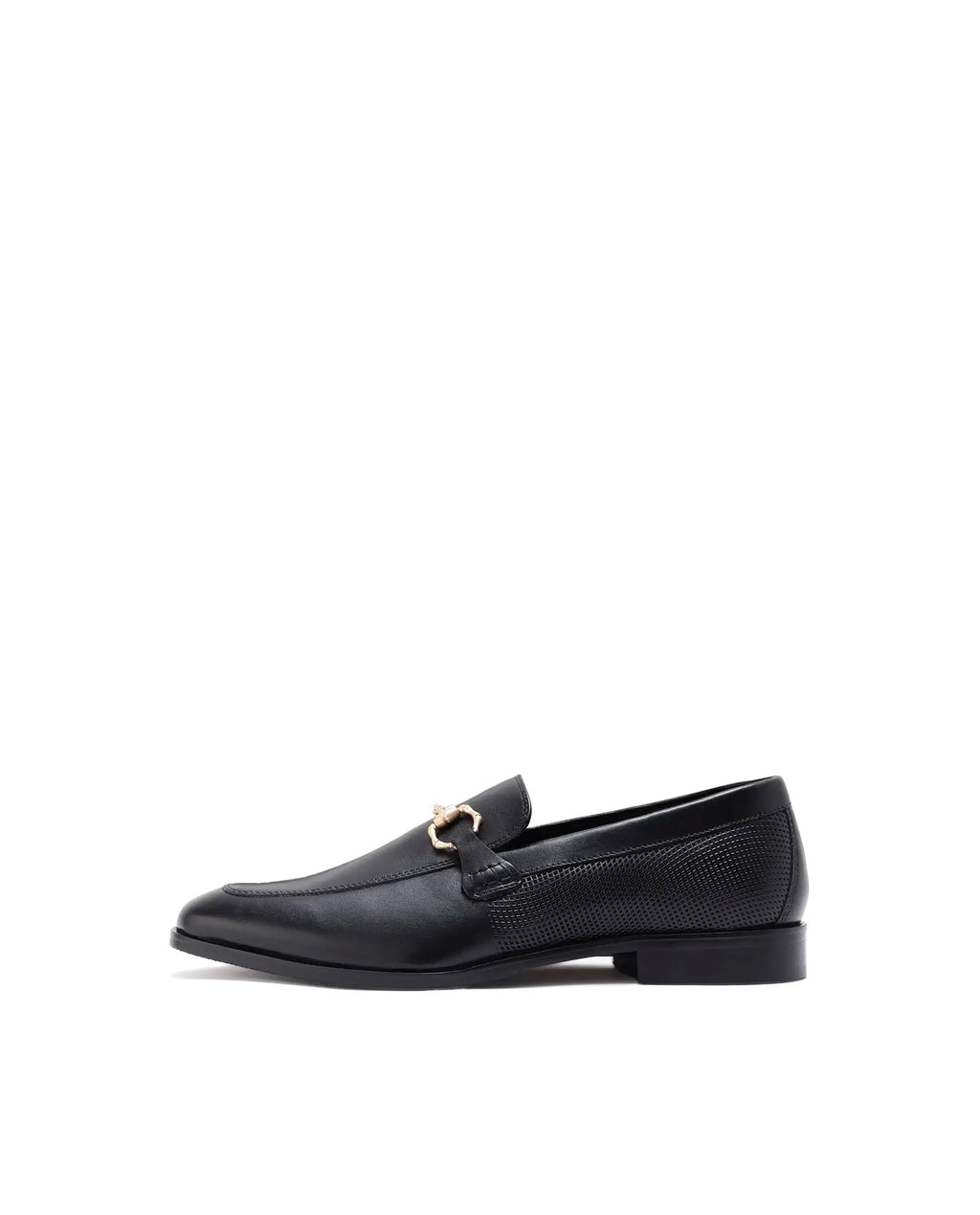 Rare Rabbit Men's Plaza Pro Black Slip-On Genuine Leather Slip-On Loafer