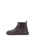 Rare Rabbit Men Aerodon Brown Genuine Leather Zipper Closure High-Top Boot Sneaker