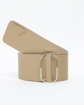 Rareism Women Abandon Light Gold Solid Leather Belt
