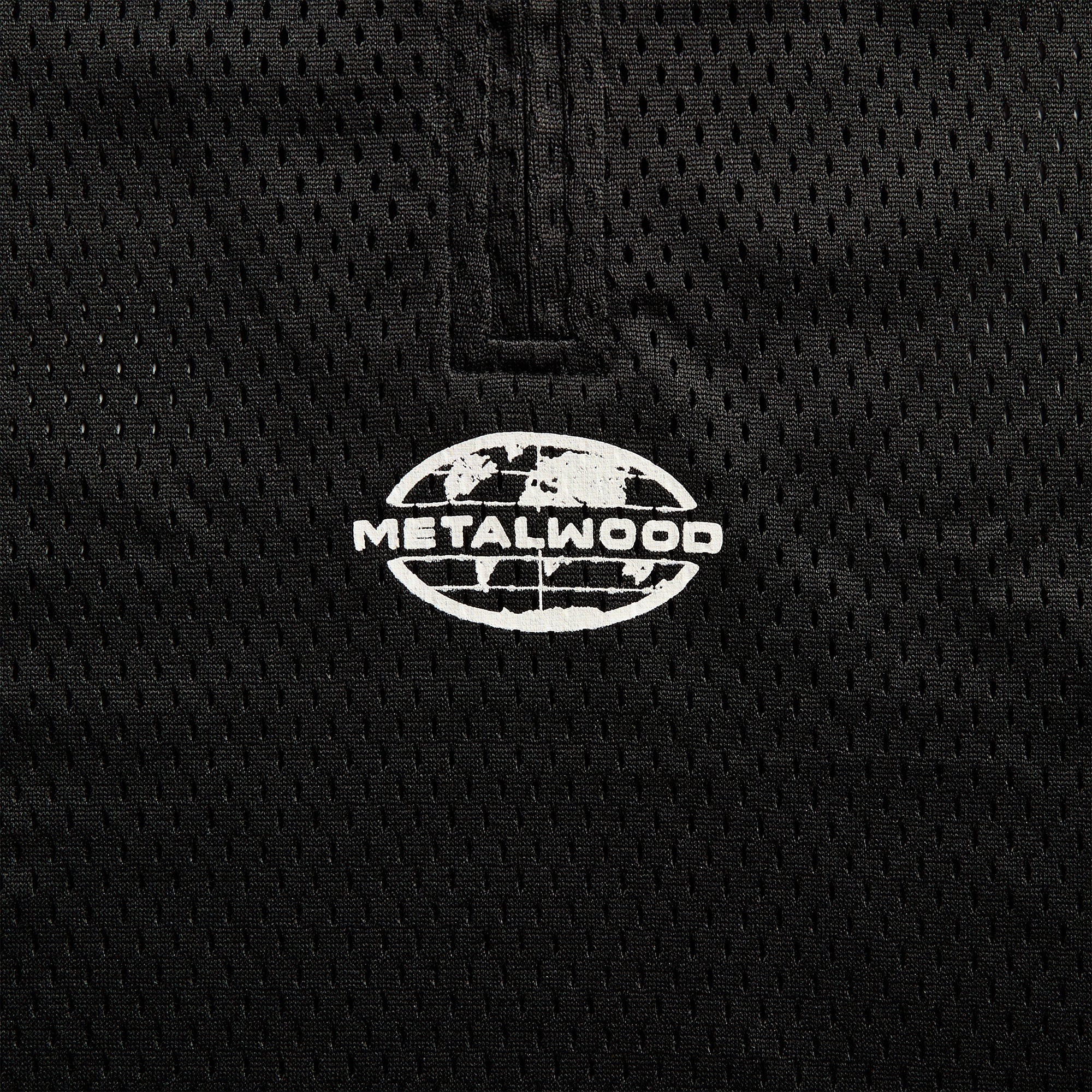 Metalwood Quarter Zip Jersey Polo - Black