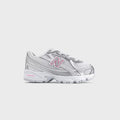 New Balance TD 740 Bungee Lace - Silver Metallic / Signal Pink