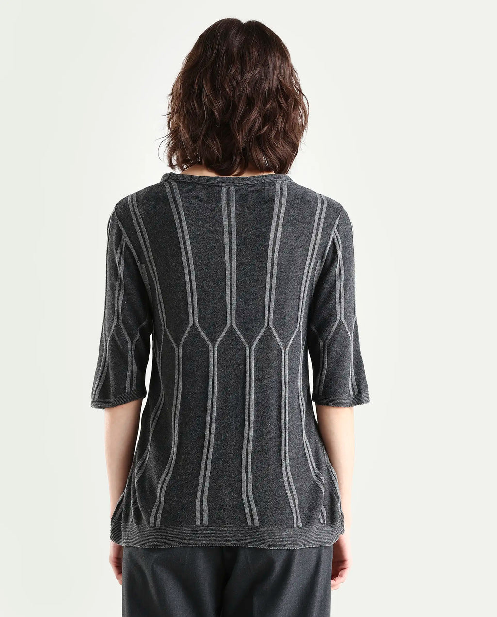 Rareism Women Orate Black Top Short Sleeves