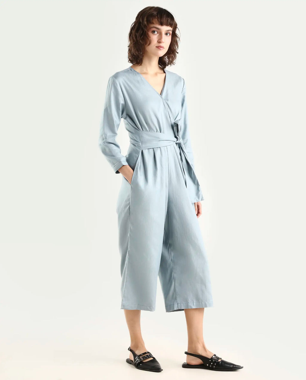 Rareism Women's Plain Tencel Jumpsuit Jumpsuit