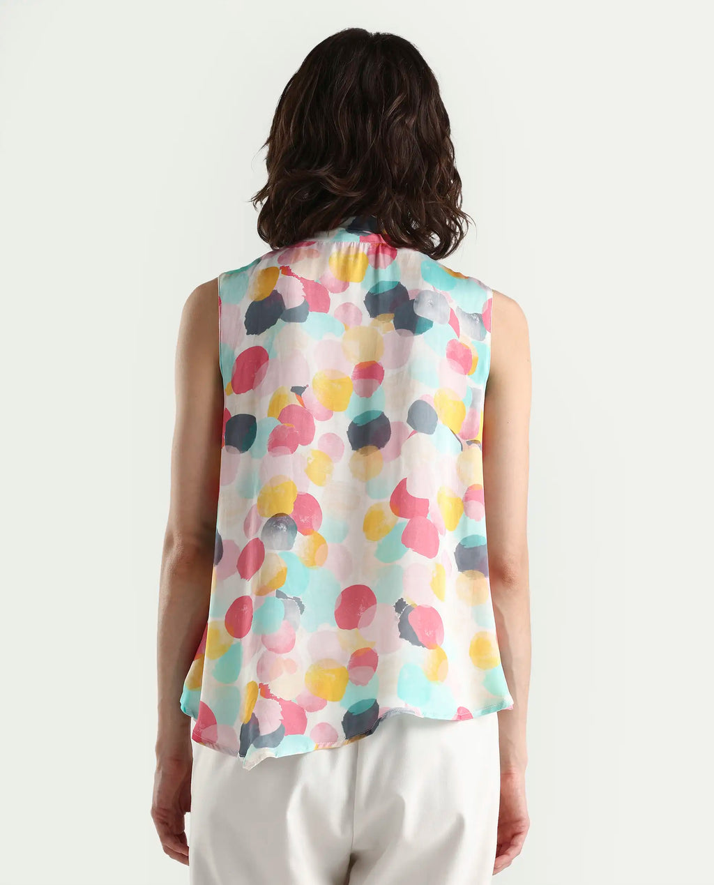 Rareism Women's Isro Pink Modal Abstract Print Top