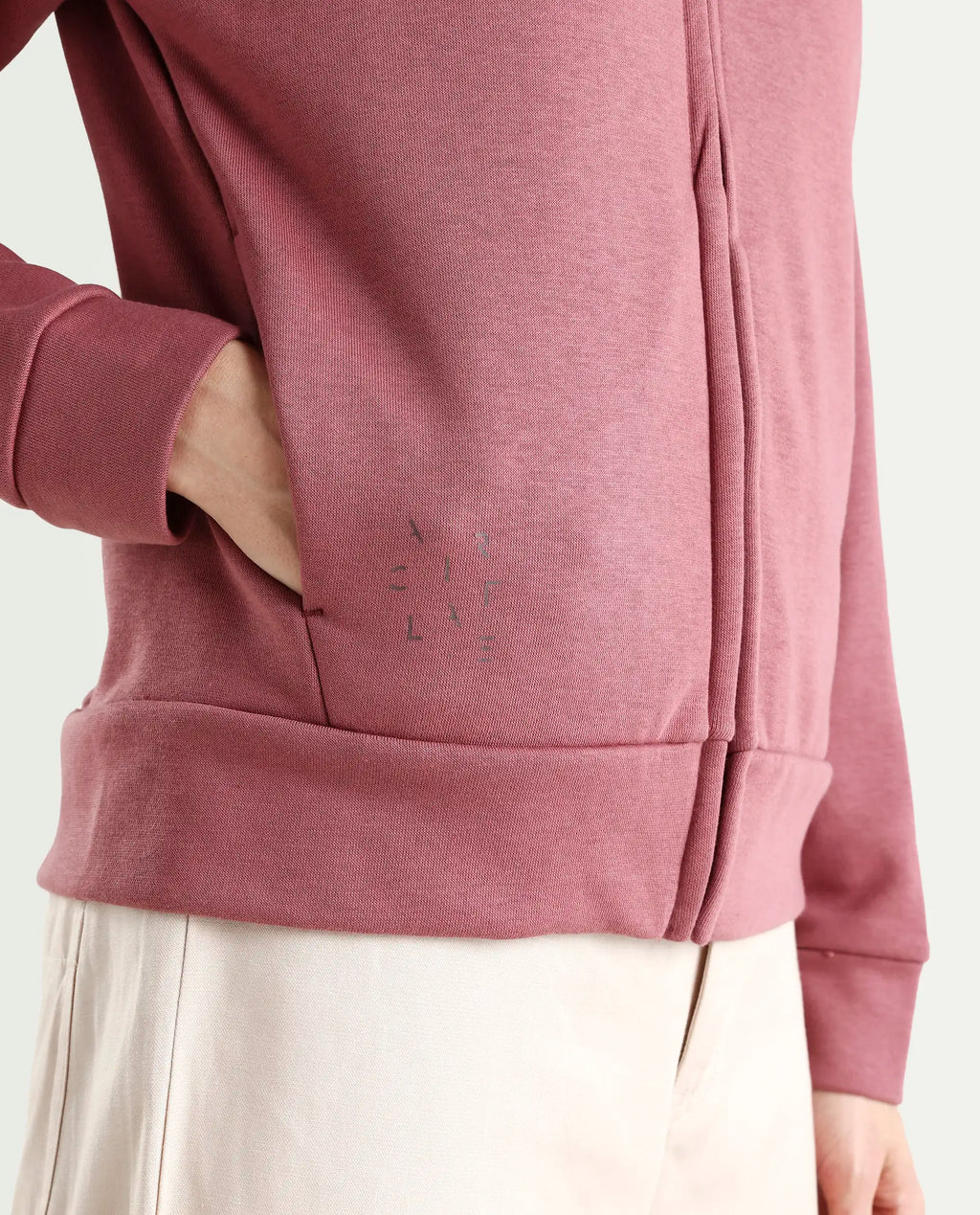 Rareism Women's Medium Weight Terry 290 Gsm Cotton Blend Hooded Plain Regular Fit Jacket