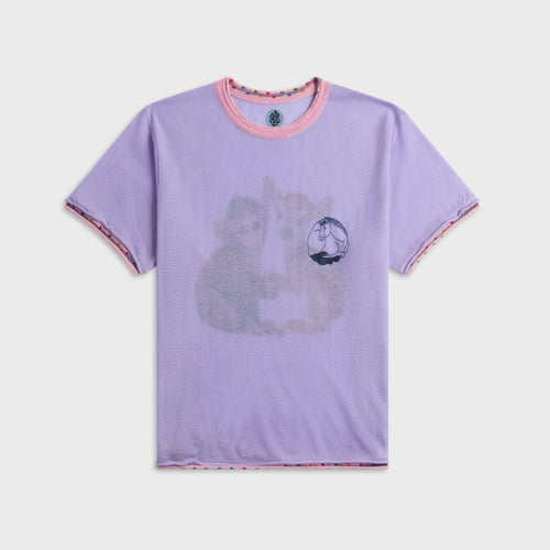 Adrian Cashmere Symbiosis Tee - Purple