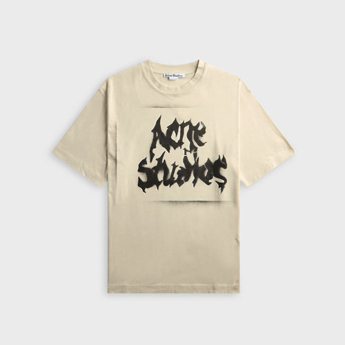 Acne Studios Gothic Logo Tee - Dusty White