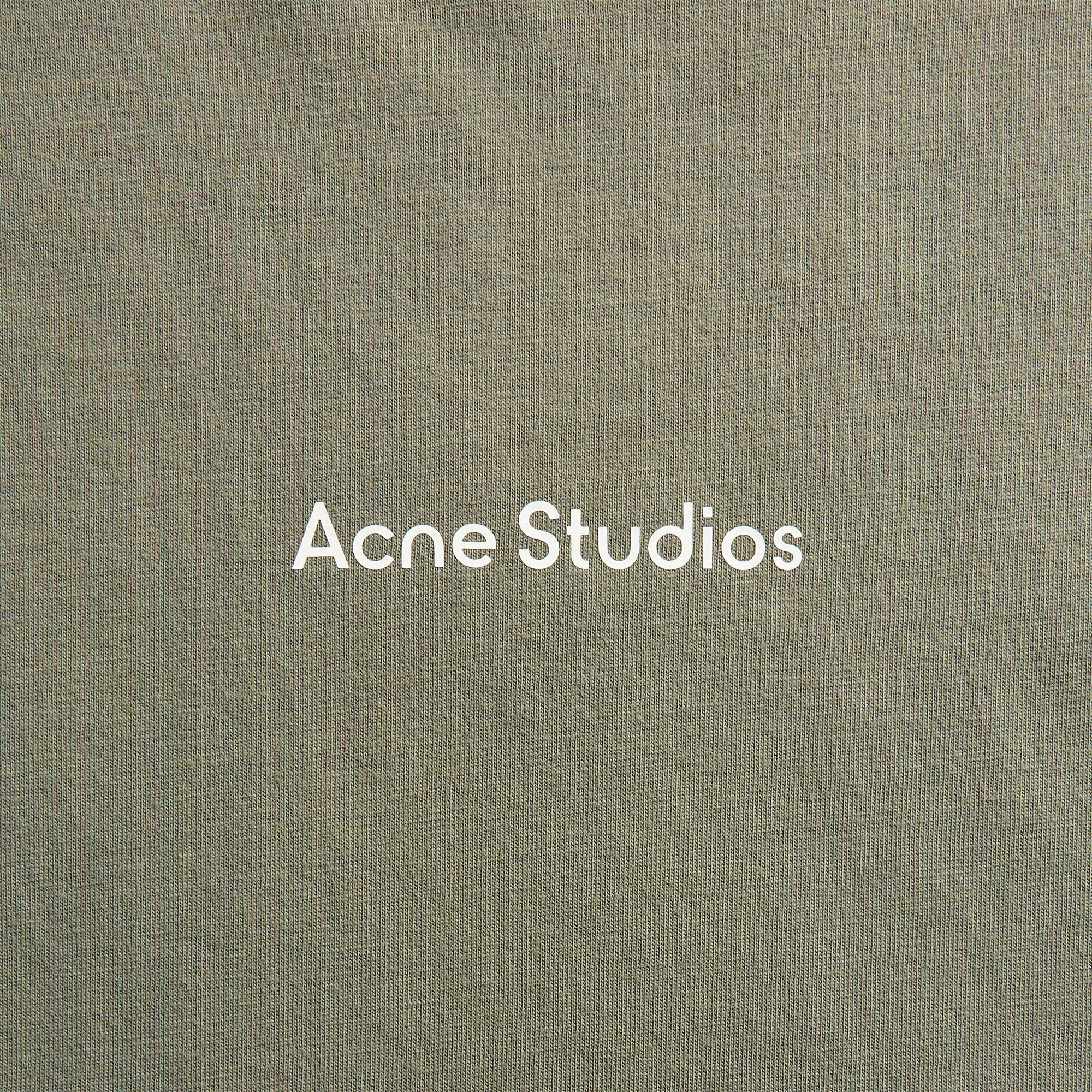Acne Studios Mended Logo Tee - Slate Grey