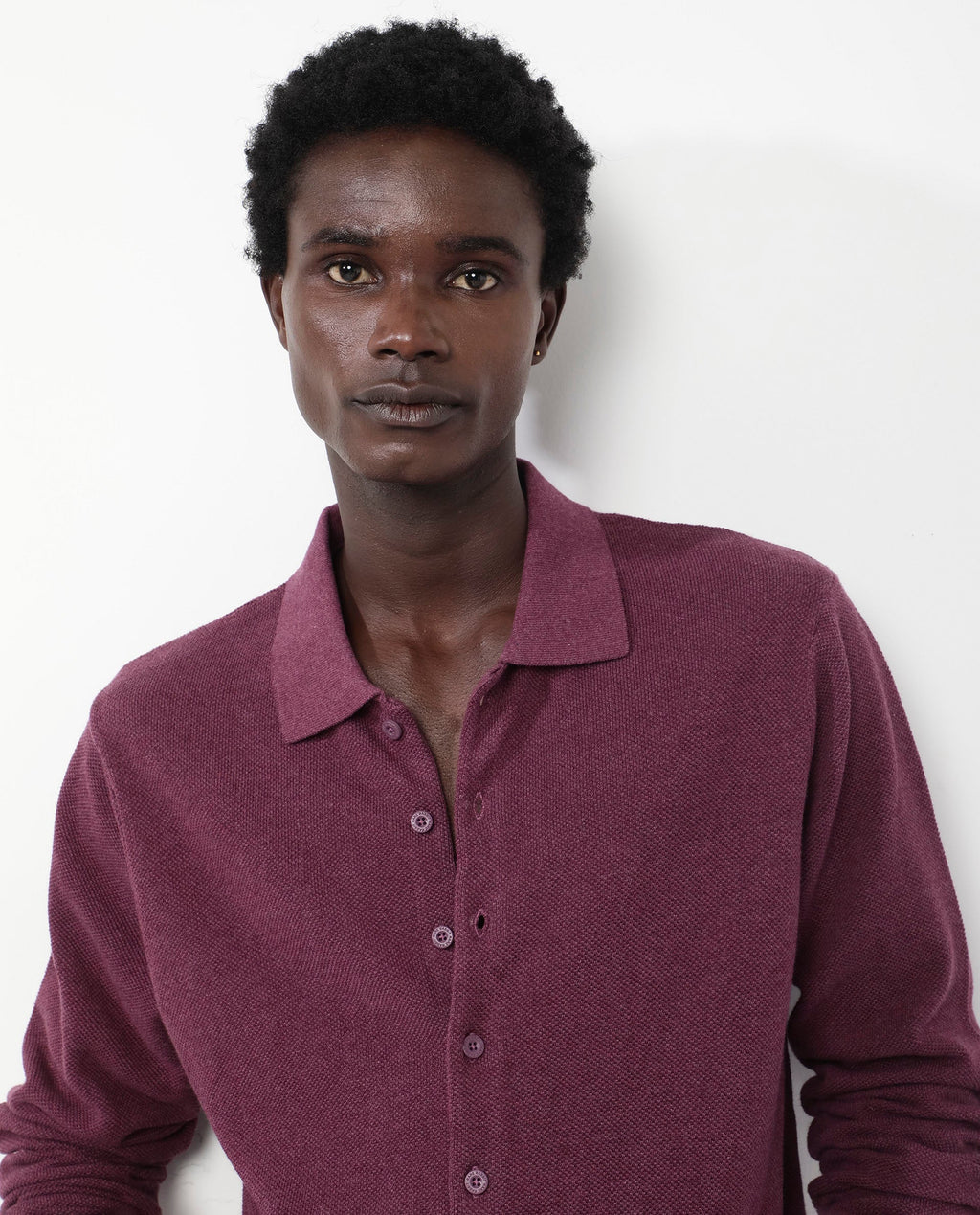 Rare Rabbit Men's Alias-N Dusky Purple Cotton Plain Regular Fit Full Sleeve Collared Shirt