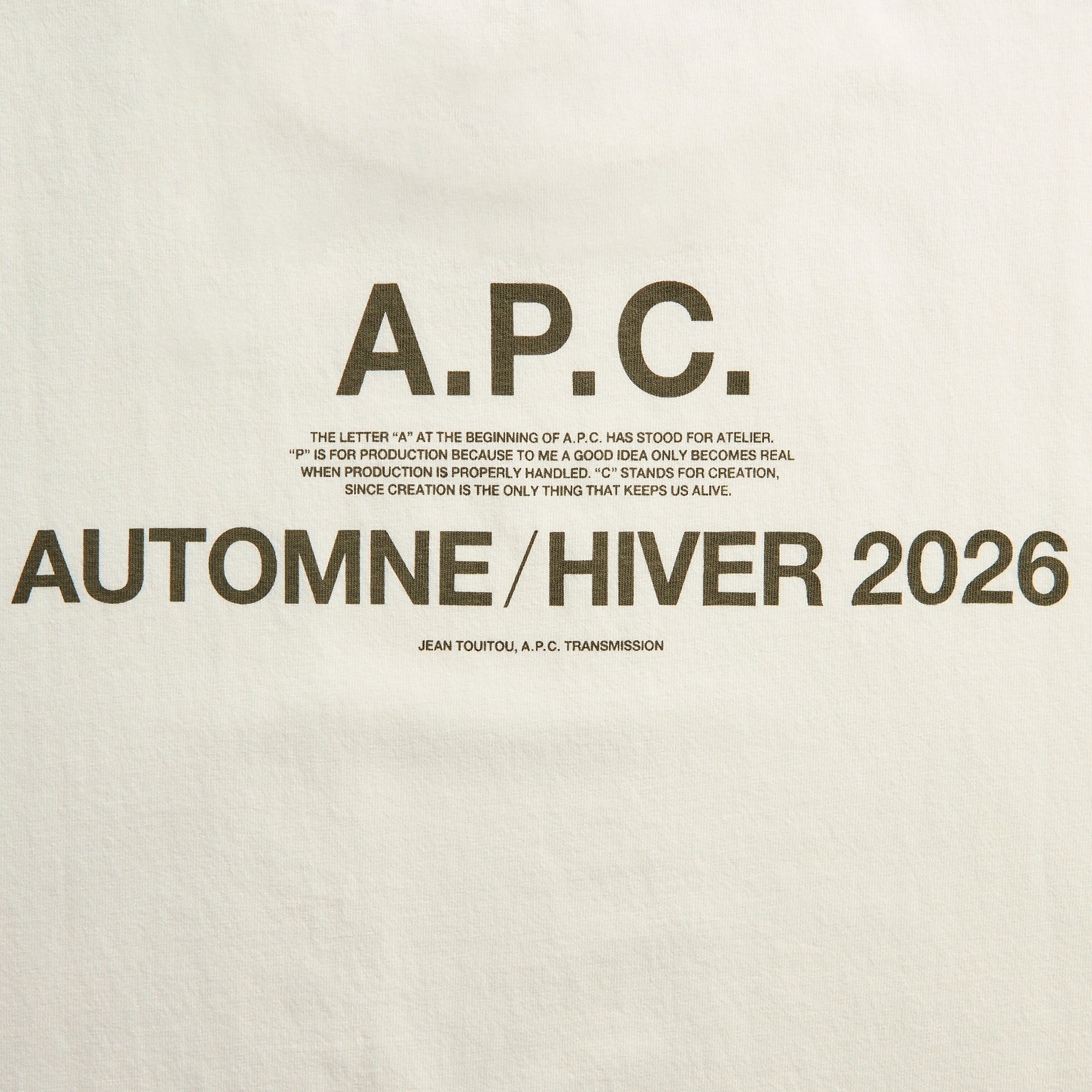 A.P.C. Autumn 26 Tee - Off White