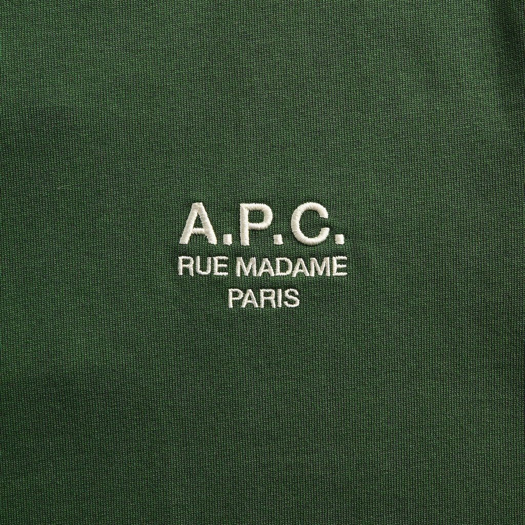 A.P.C. Standard Rue Madame Tee - Vert Fonce / Blanc