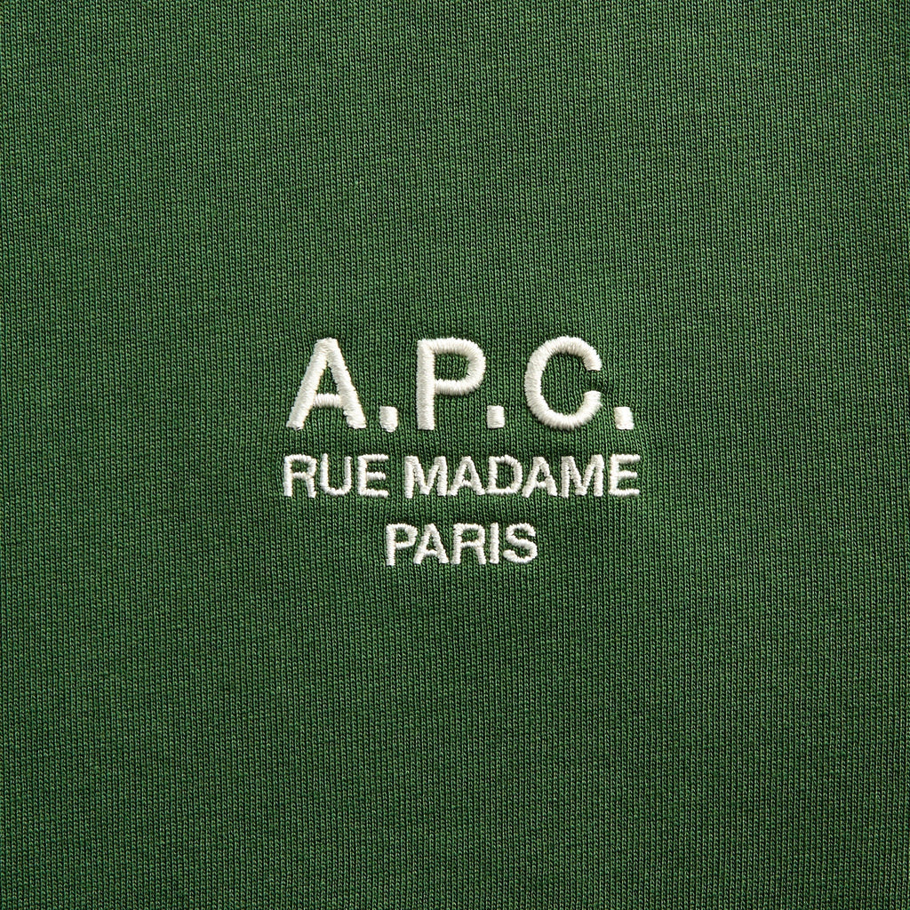 A.P.C. Standard Rue Madame Tee - Vert Fonce / Blanc