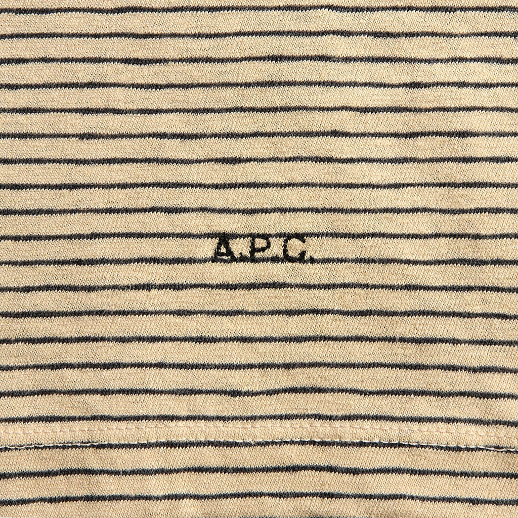 A.P.C. Striped Tee - Beige / Black