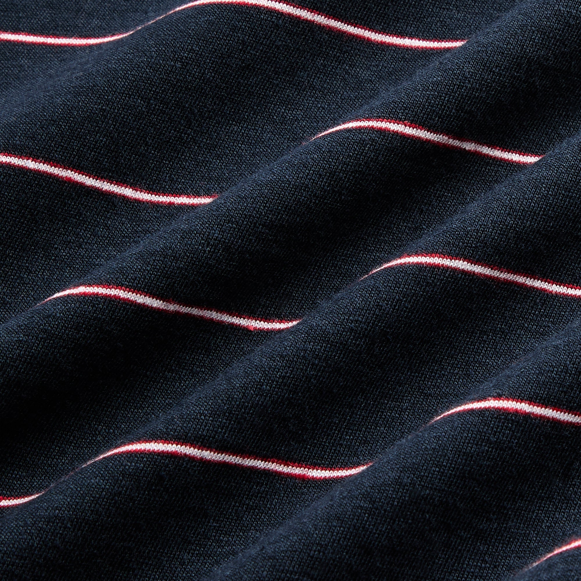 A.P.C. Loose Tee with Pink Stripes - Marine Blue
