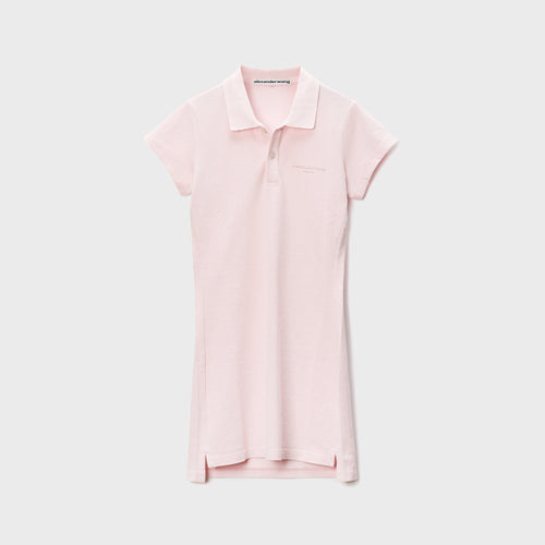 Alexander Wang Crystal Embellished Polo Dress - Light Pink