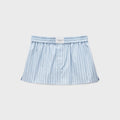 Alexander Wang Mid-Rise Mini Boxer Skort - Light Blue Stripe