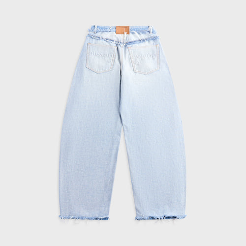 Alexander Wang Mid-rise Inverted Blow Up Jean With Embossed Logo - Inverted Bleach Blue
