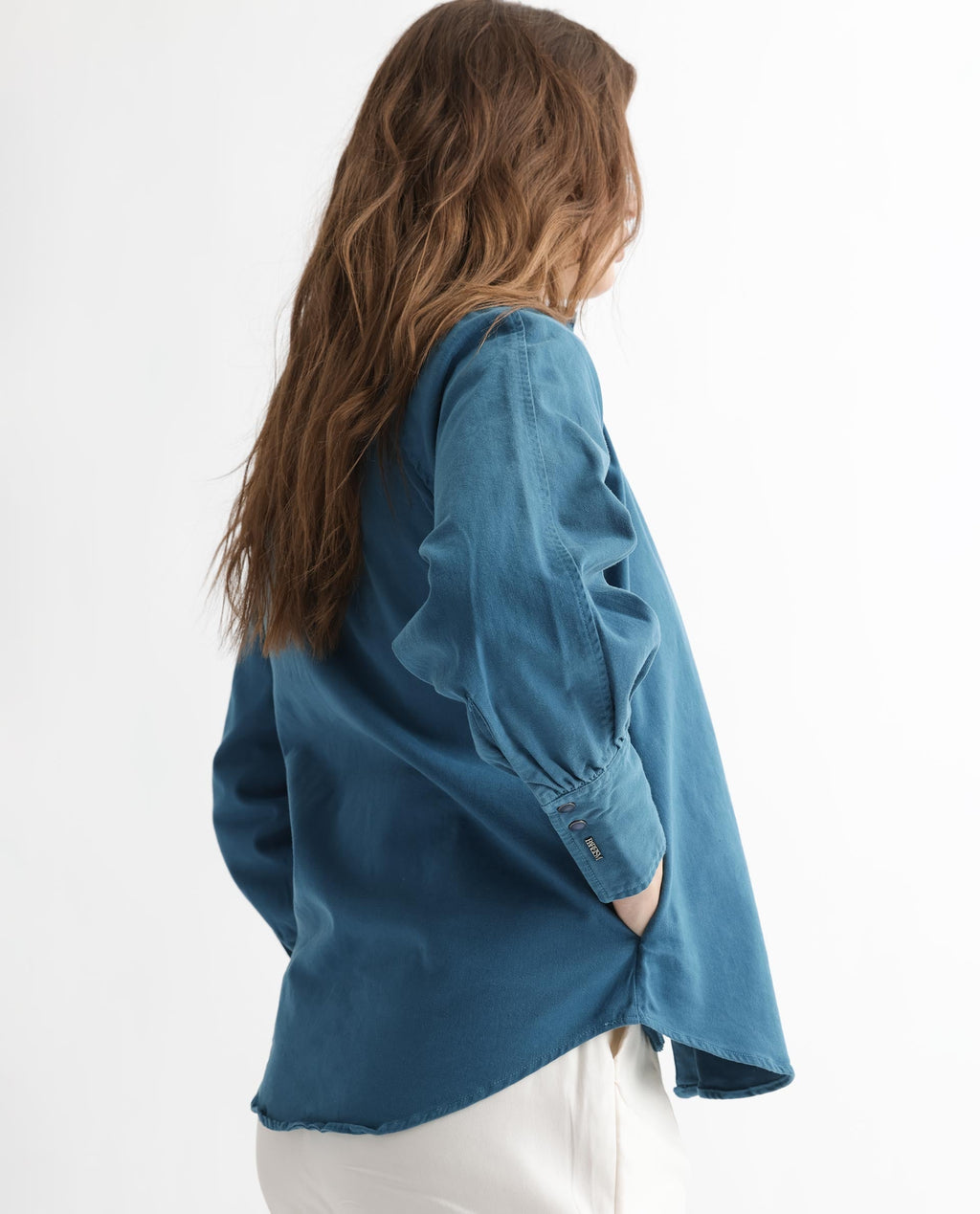 Rareism Women's Bellona Petrol Cotton Sweetheart Neck Plain Regular Fit Jacket