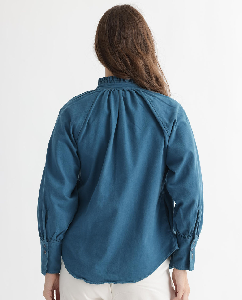 Rareism Women's Bellona Petrol Cotton Sweetheart Neck Plain Regular Fit Jacket