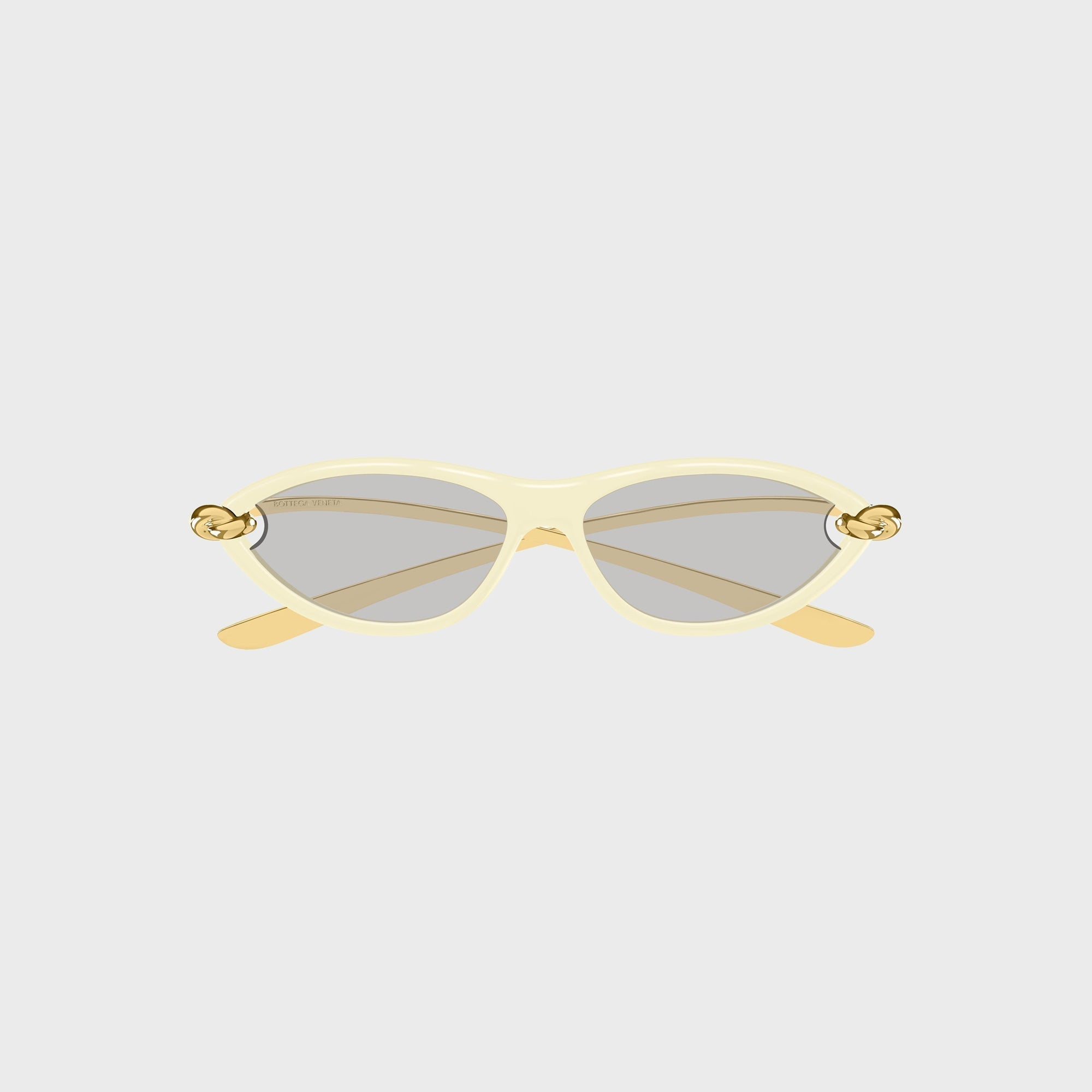 Bottega Veneta Knot Cat-Eye Sunglasses - Beige / Grey