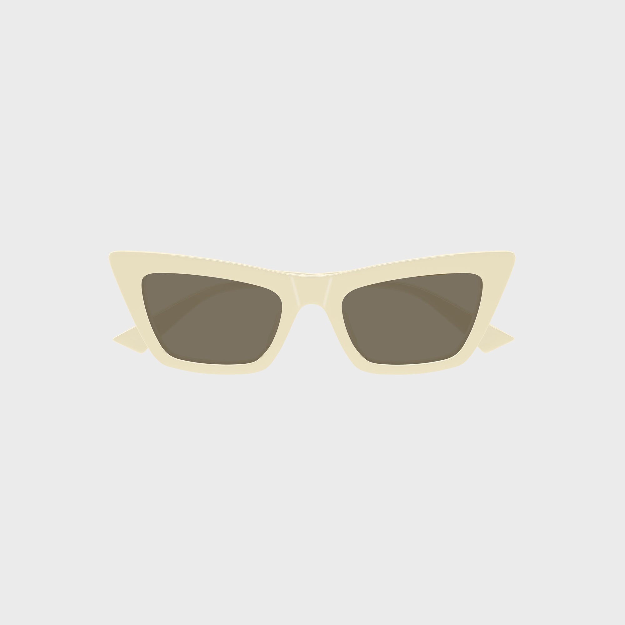 Bottega Veneta Snap Cat-Eye Sunglasses - Beige / Brown