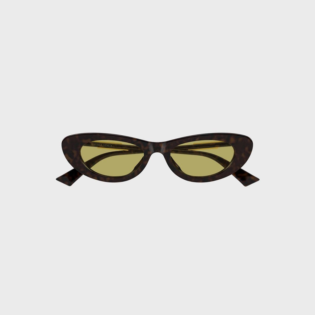Bottega Veneta Snap Cat-Eye Sunglasses - Havana / Yellow