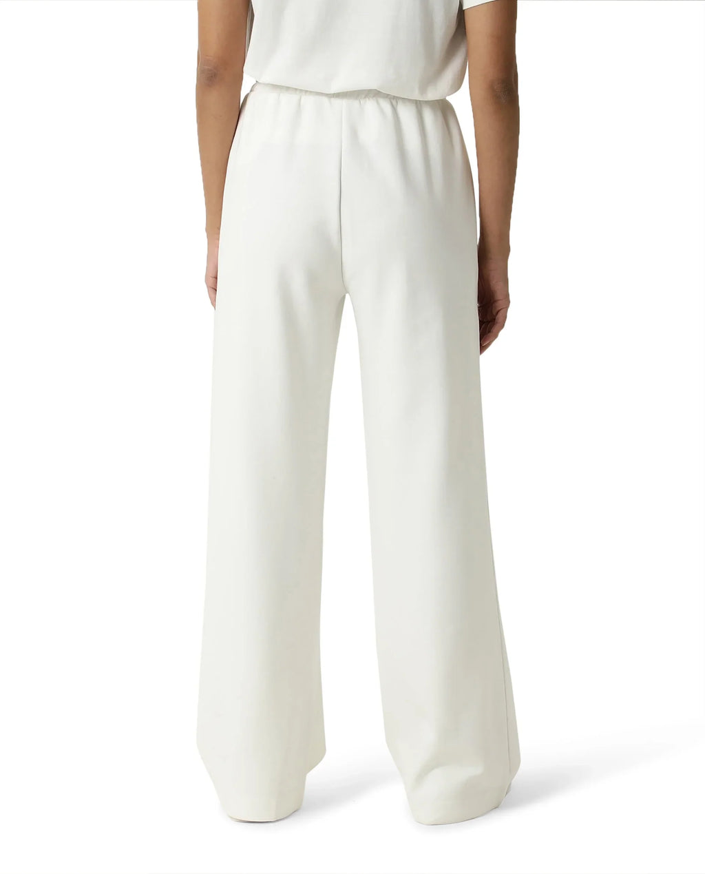 Rareism Women's Heavy Weight Interlock 340 Gsm Cotton Blend Plain Ankle Length Relaxed Fit Track Pant Flared