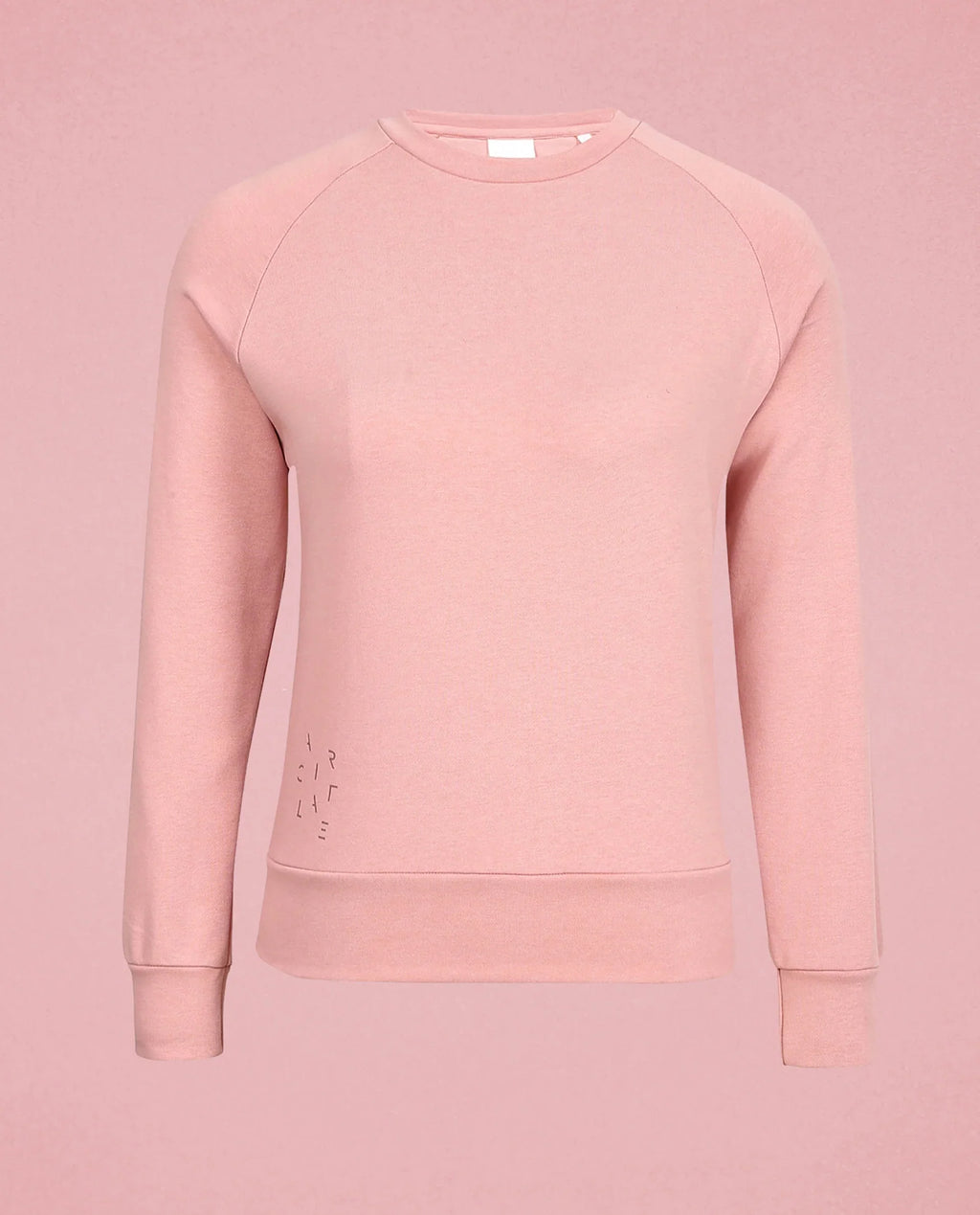 Rareism Women's Medium Weight Terry 290 Gsm Cotton Blend Crew Neck Plain Cuffed Sleeve Relaxed Fit Sweatshirt