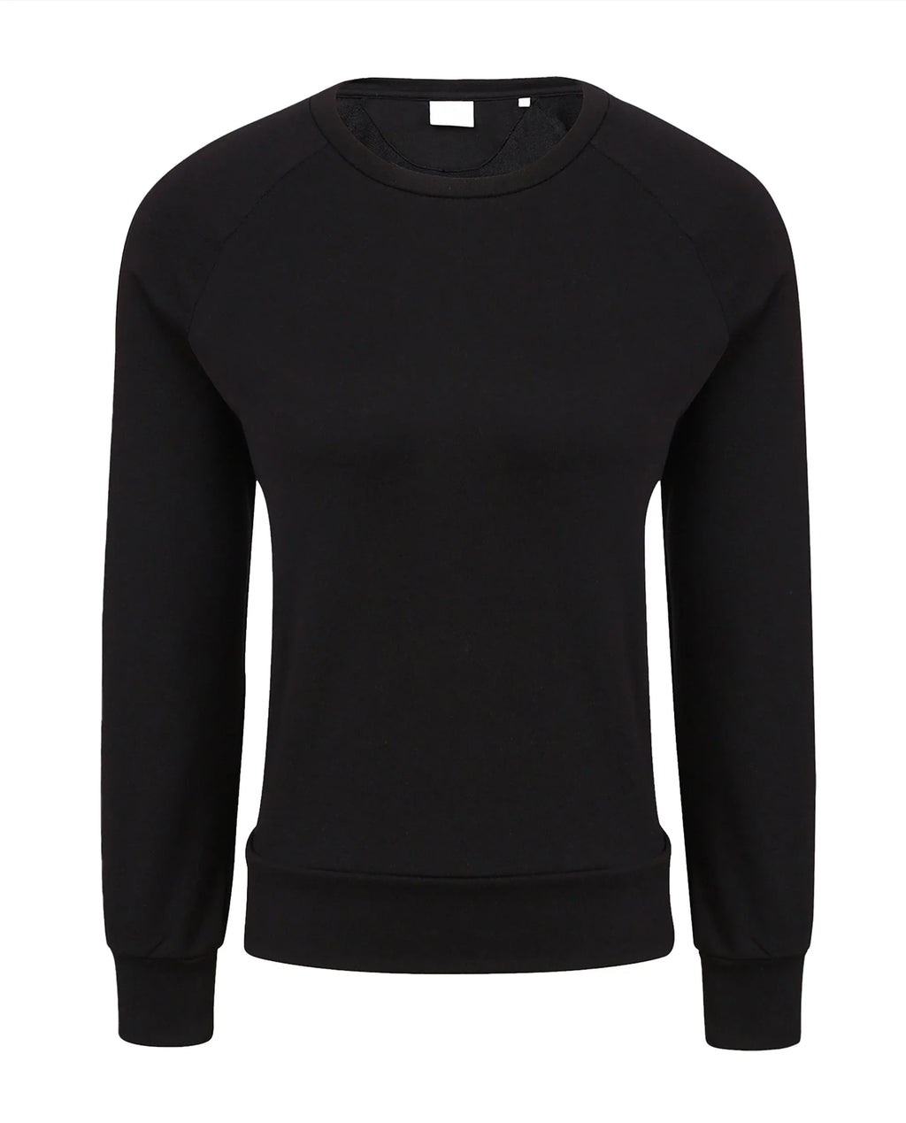 Rareism Women's Medium Weight Terry 290 Gsm Cotton Blend Crew Neck Plain Cuffed Sleeve Relaxed Fit Sweatshirt