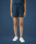 Rareism Women's Medium Weight Terry 290 Gsm Cotton Blend Plain Mini Relaxed Fit Shorts