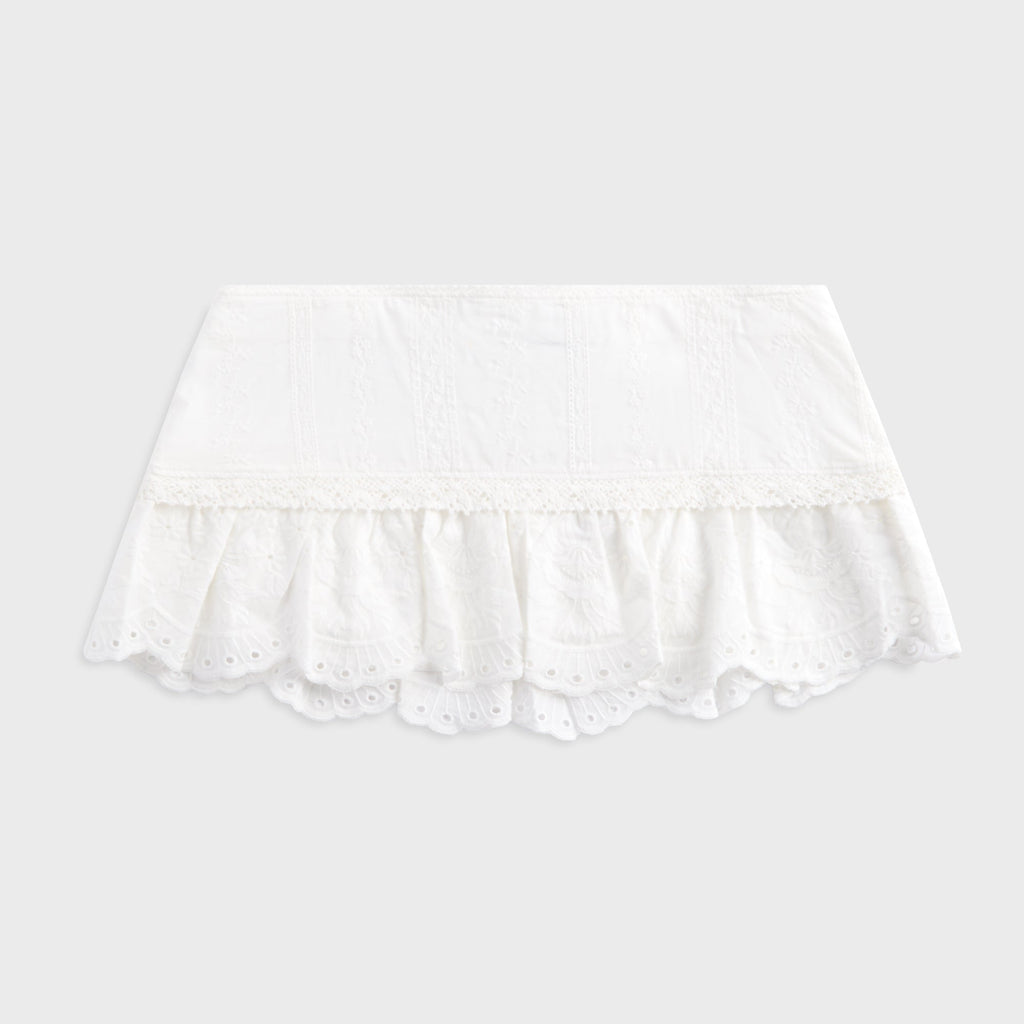 GUIZIO Aylin Mini Skirt - White