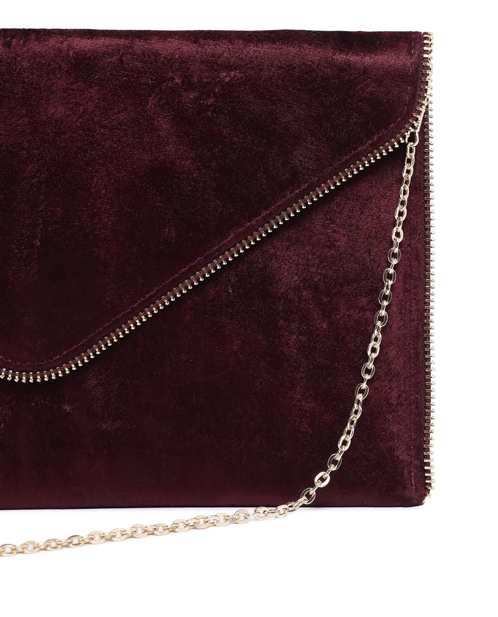 Rareism Women Diva Dark Maroon Plain Bag