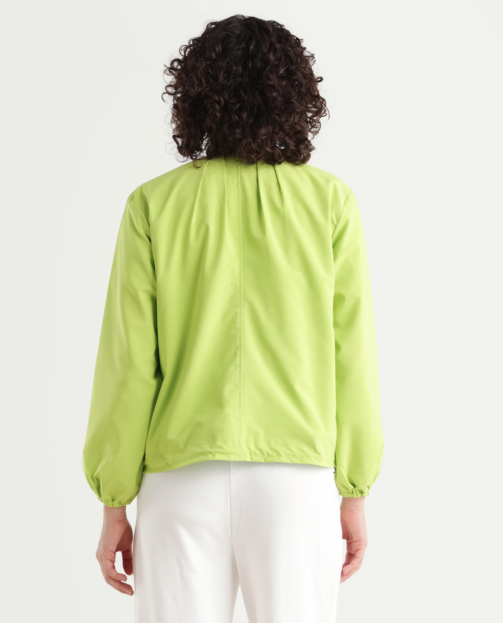 Rareism Women's Dockly Green Round Neck Plain Regular Fit Jacket