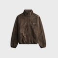 Essentials Suede Fleece Signature Modern Track Jacket - Brown