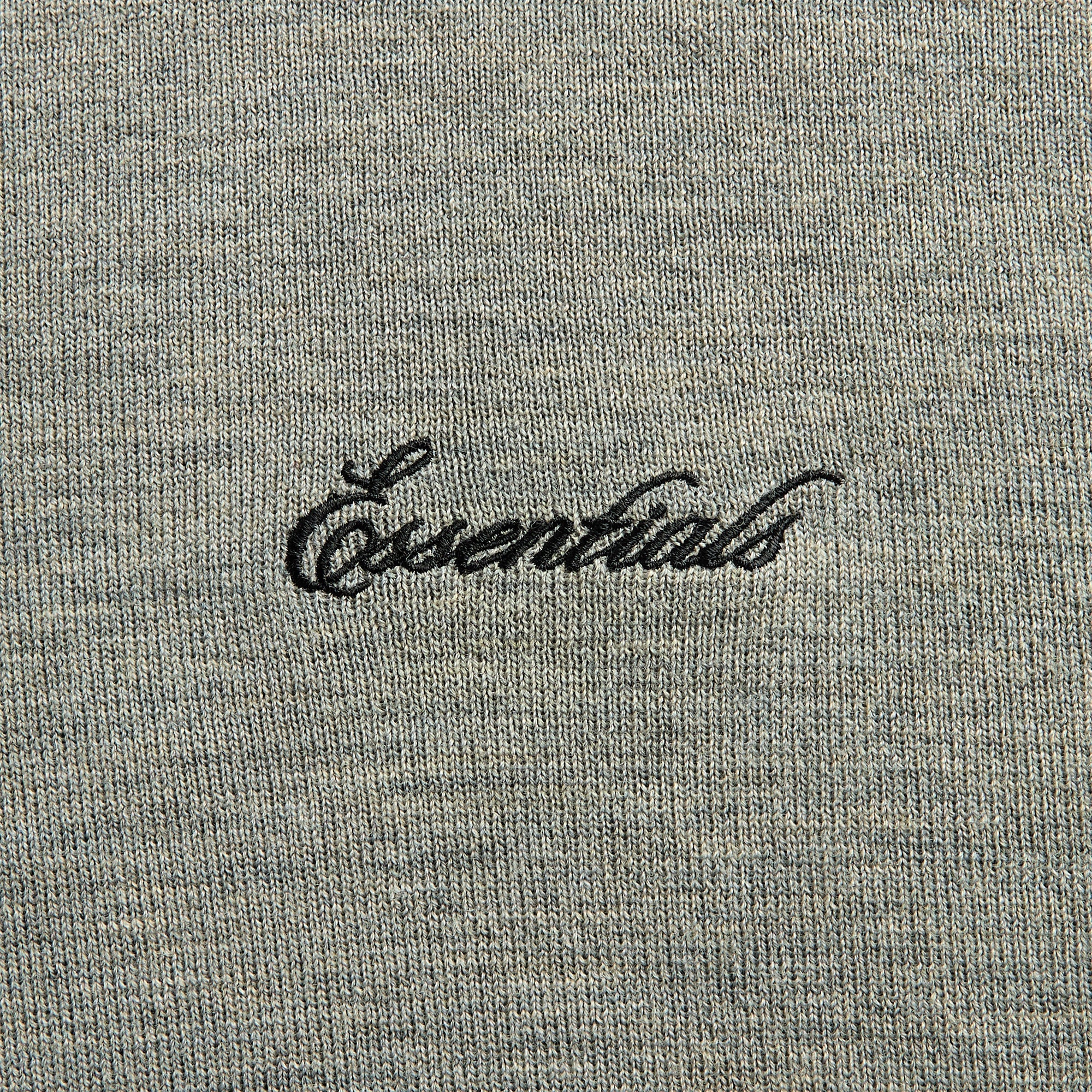 Essentials Signature 3/4 Sleeve 90s Knit Polo - Concrete Heather