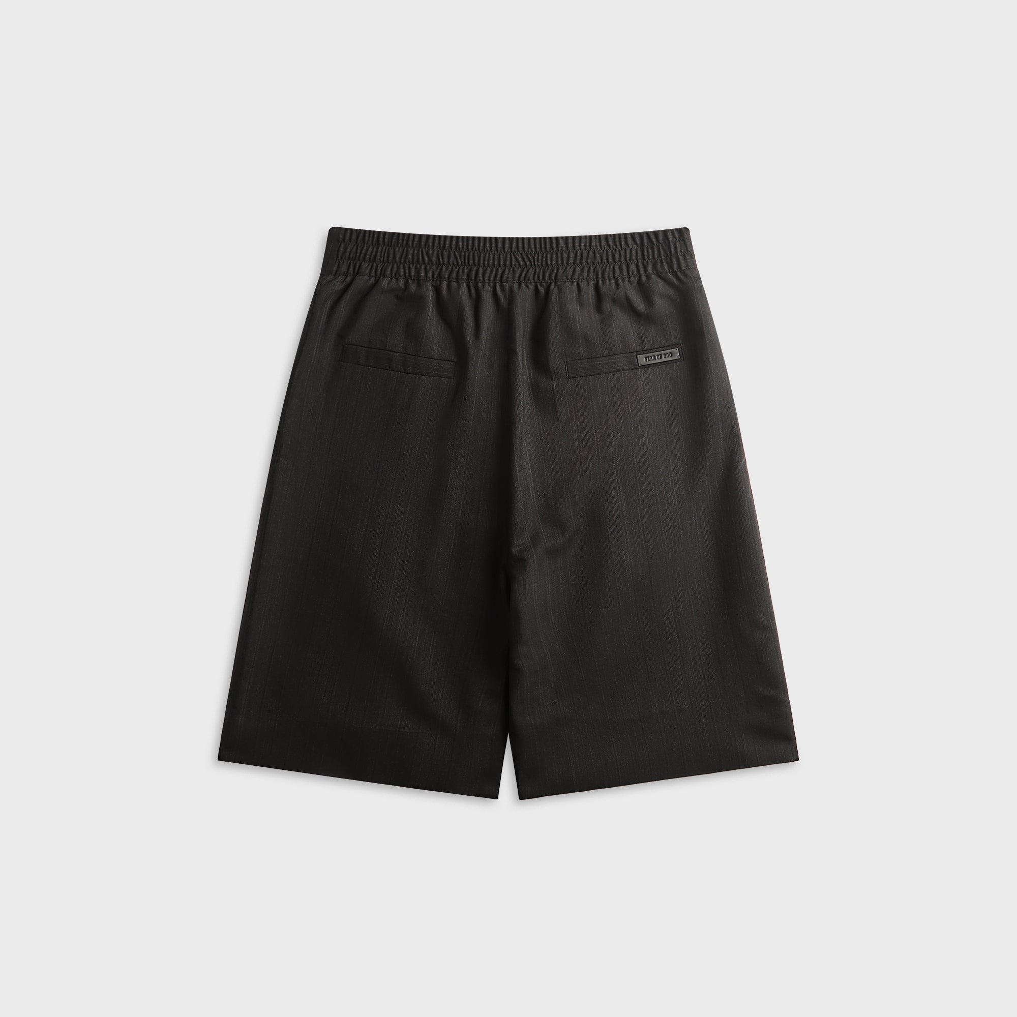Fear Of God Striped Wool Baggy Short - Black