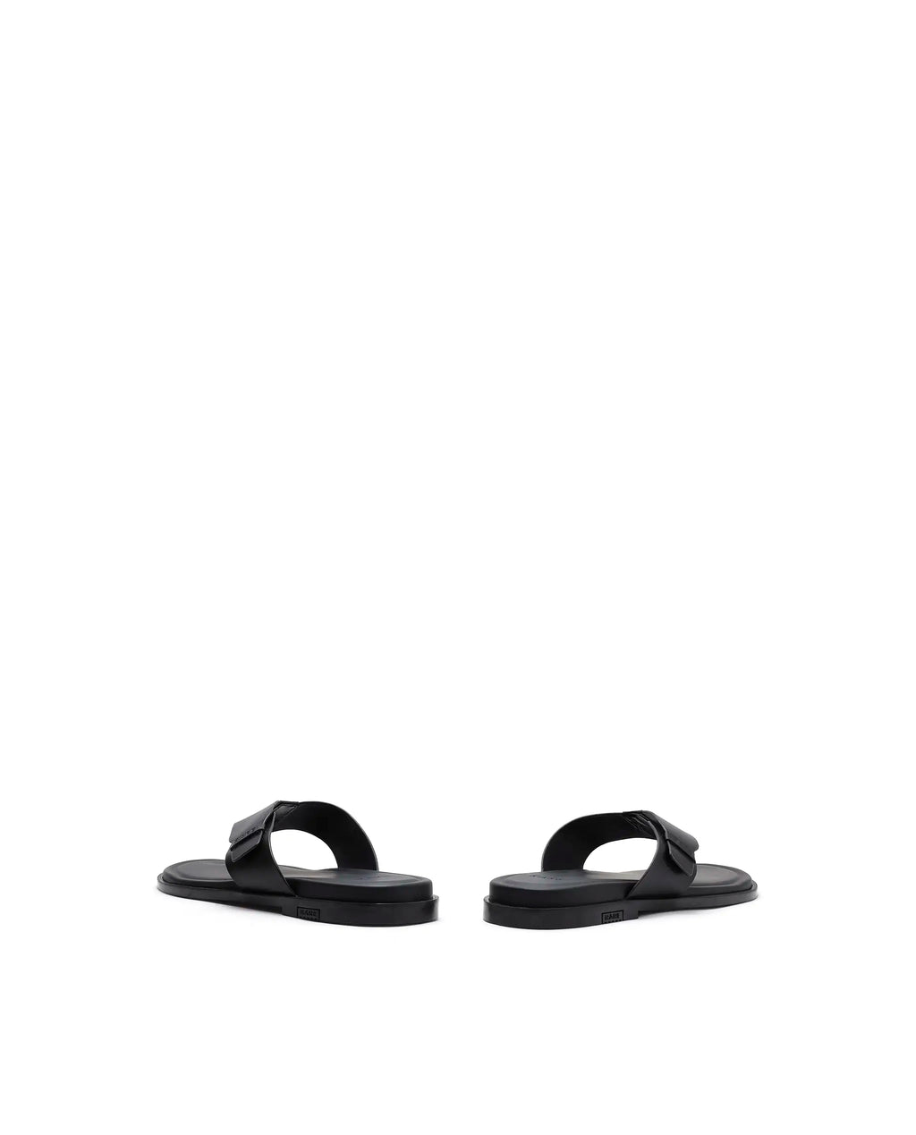 Rarez Men's Finn Black Leather Regular Sandal
