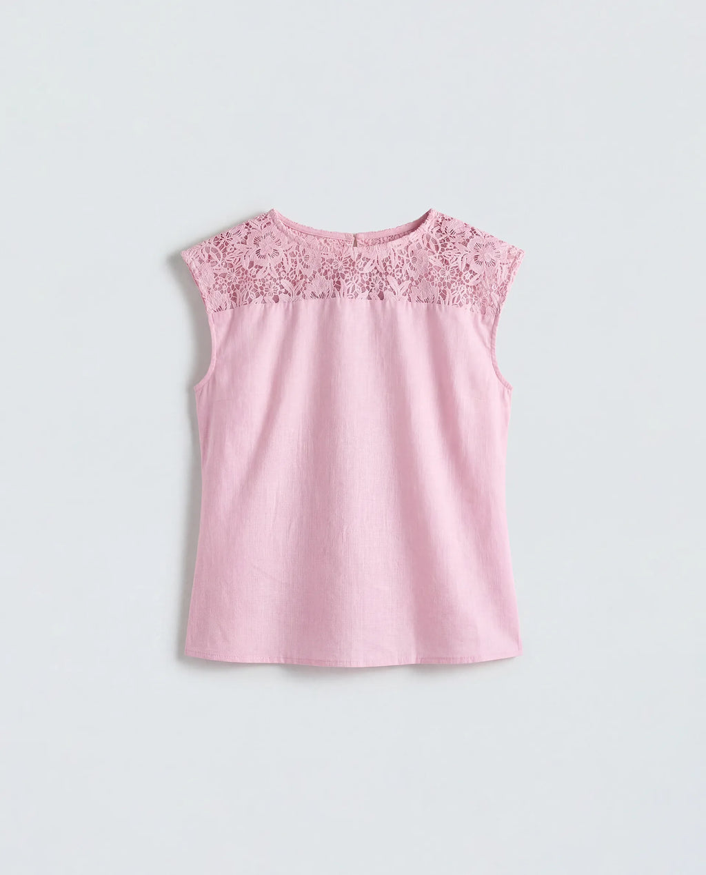 Rareism Women's Hige Light Pink Cotton Crew Neck Regular Plain Top