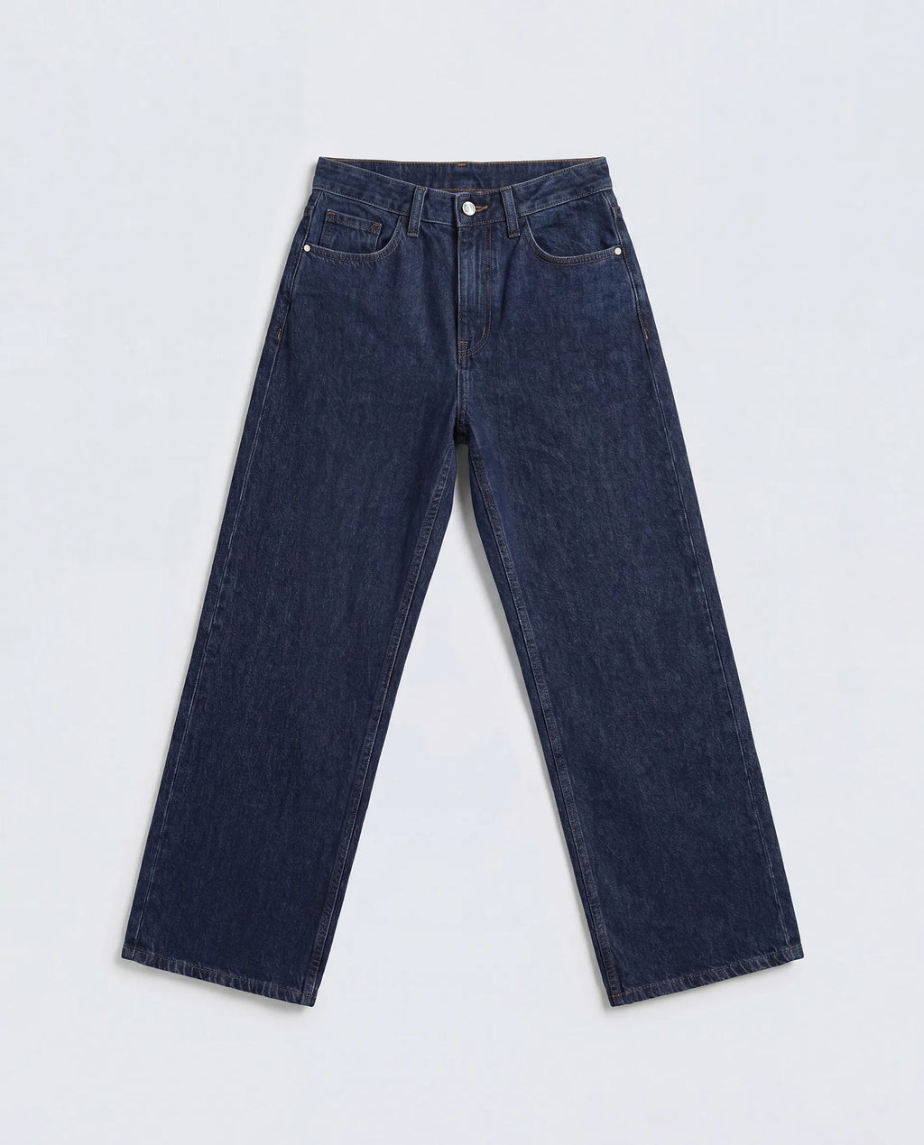 Rareism Women's Reglin Dark Blue Cotton Regular Fit Plain Jeans
