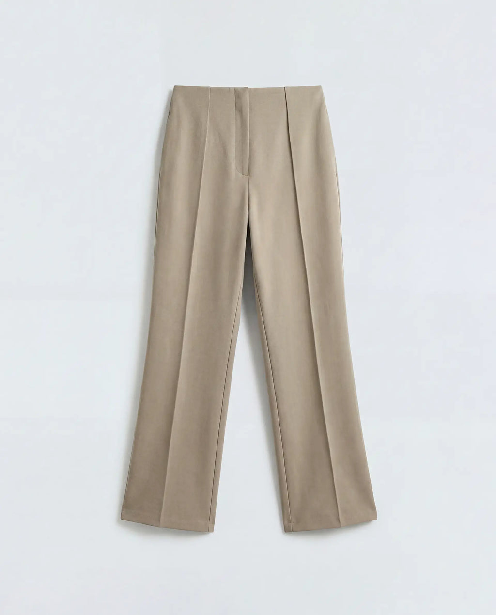 Rareism Women's Jancura-S26 Beige Viscose Blend Relaxed Fit Plain Trouser