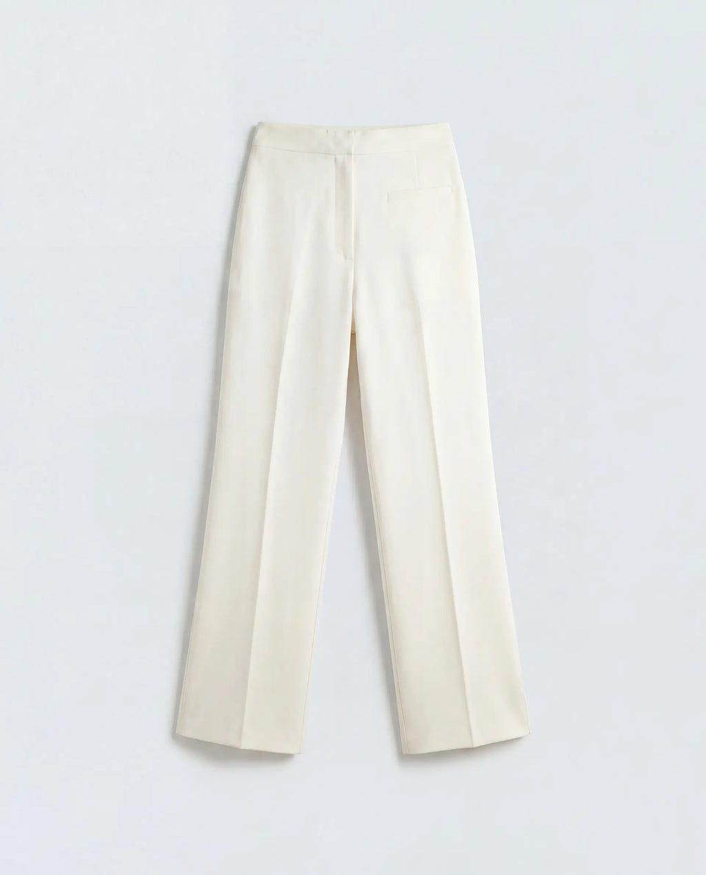 Rareism Women's Jancura-S26 Off White Viscose Blend Relaxed Fit Plain Trouser