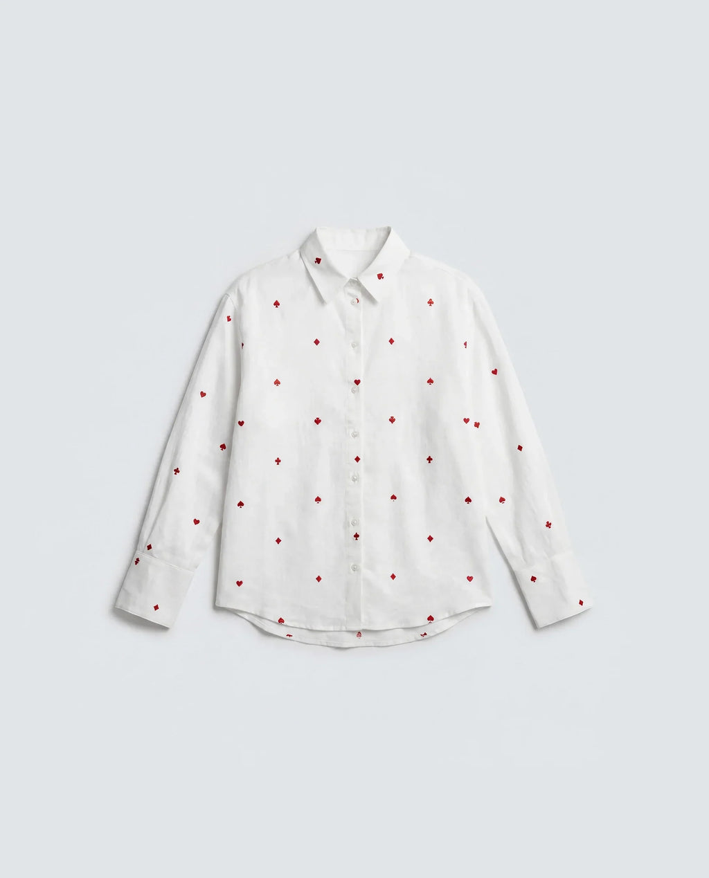 Rareism Women's Melox Off White Cotton Full Sleeve Spread Collar Relaxed Plain Shirt