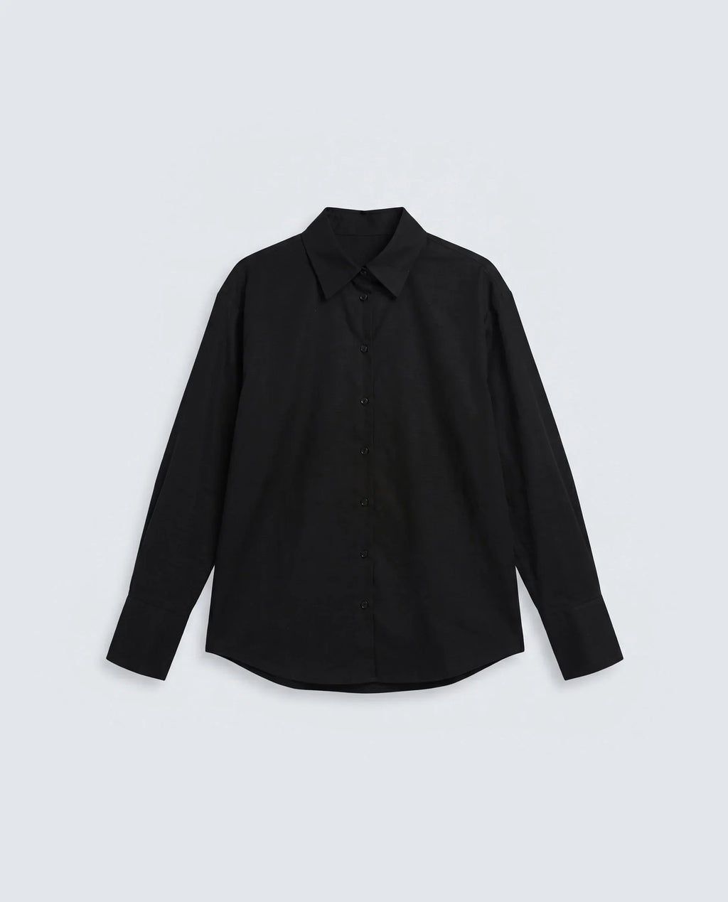 Rareism Women's Mewok Black Cotton Full Sleeve Spread Collar Regular Plain Shirt