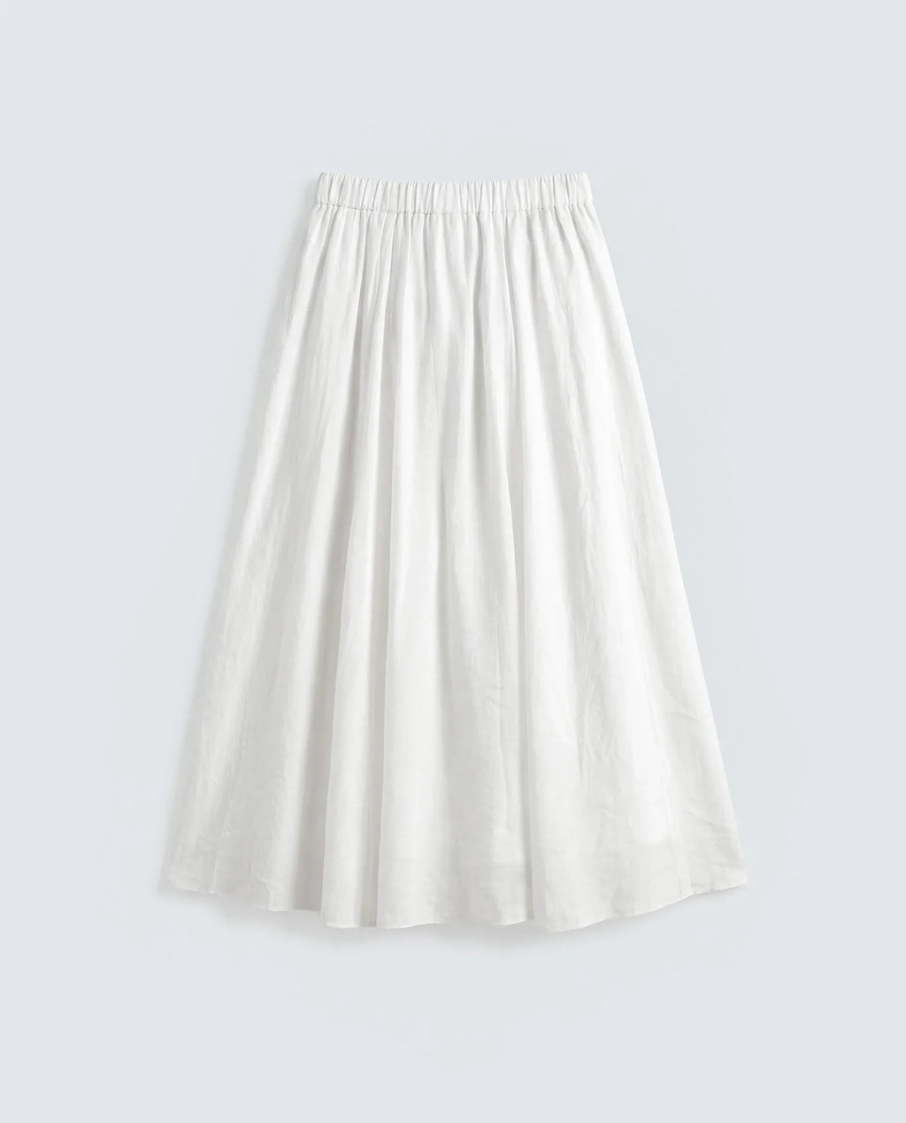 Rareism Women's Misky Off White Viscose Blend A-Line Plain Skirt