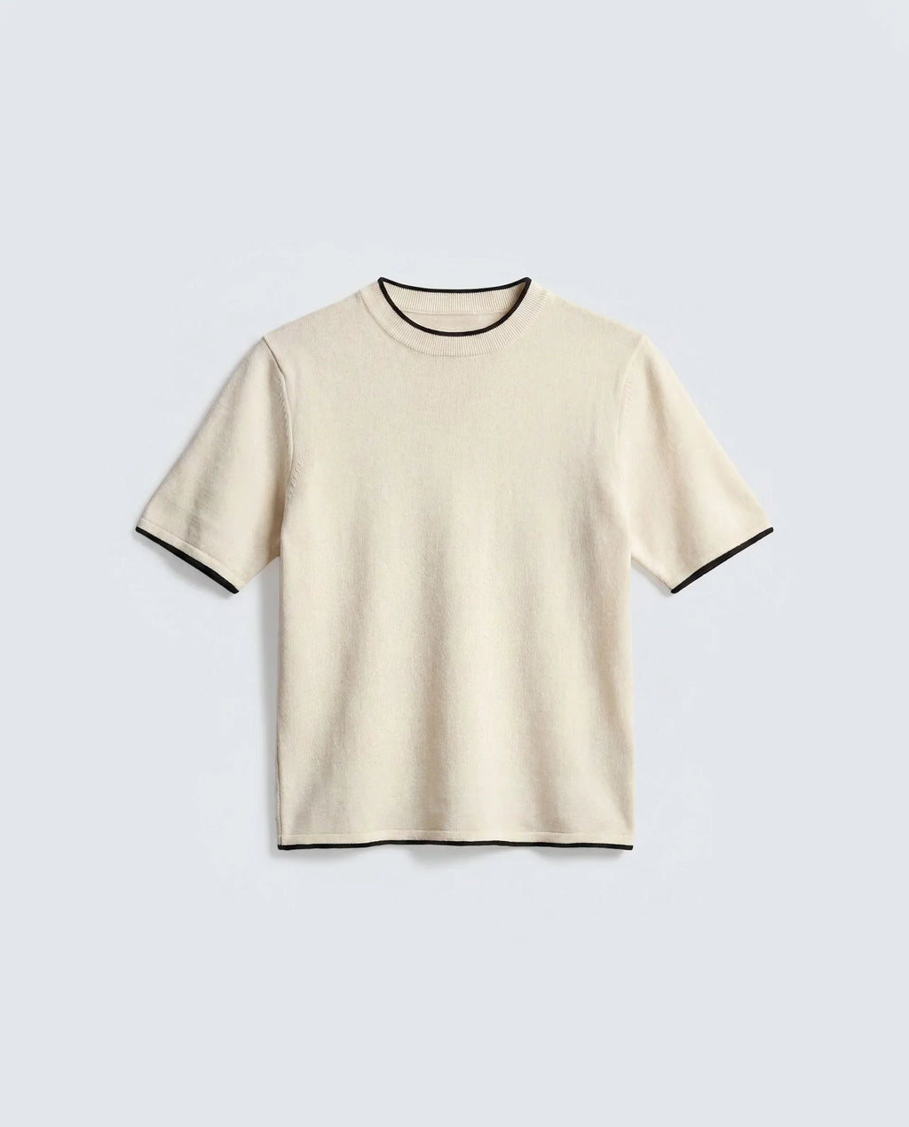 Rareism Women's Sesh Off White Cotton Half Sleeve Crew Neck Regular Fit Plain Top
