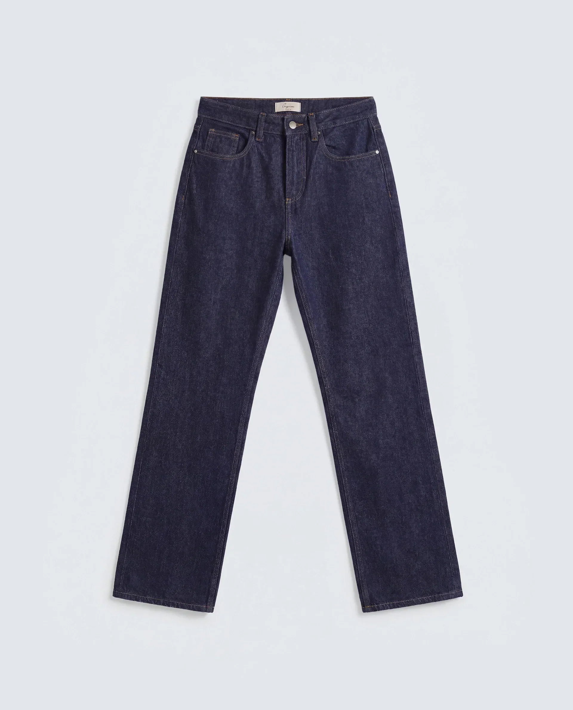 Rareism Women's Starlin Dark Navy Cotton Blend Straight Fit Plain Jeans