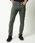 Rare Rabbit Men's Spoke Green Cotton Plain Regular Fit Trouser