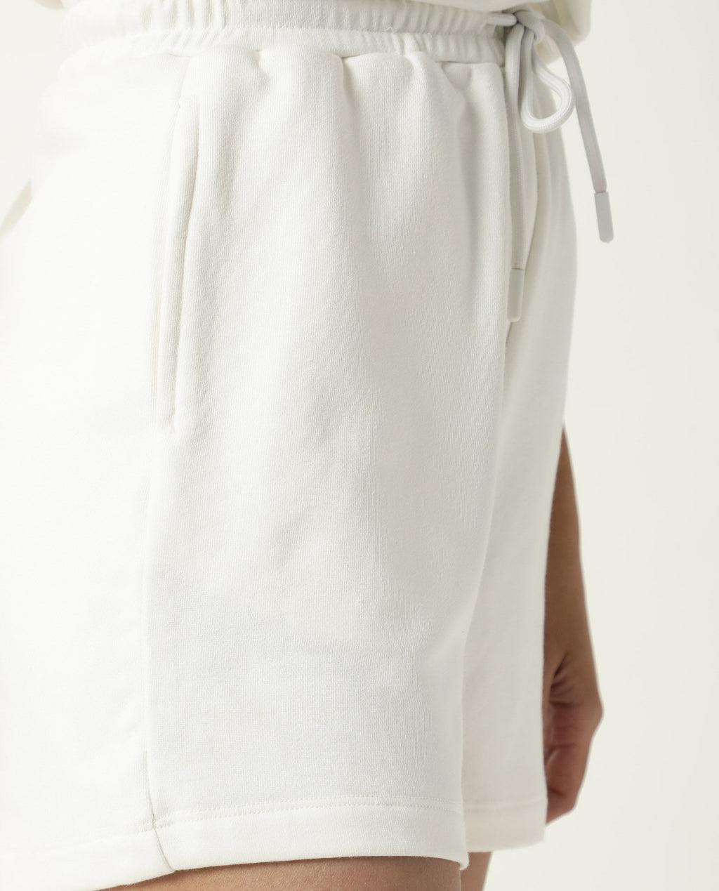 Rareism Women's Medium Weight Terry 290 Gsm Cotton Blend Plain Mini Relaxed Fit Shorts