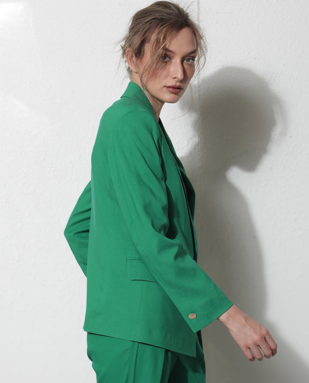 Rareism Women's Ziva Blazer Polyester Lapel Neck Plain Tailored Blazer