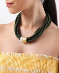 Rareism Women Impression Green Necklace